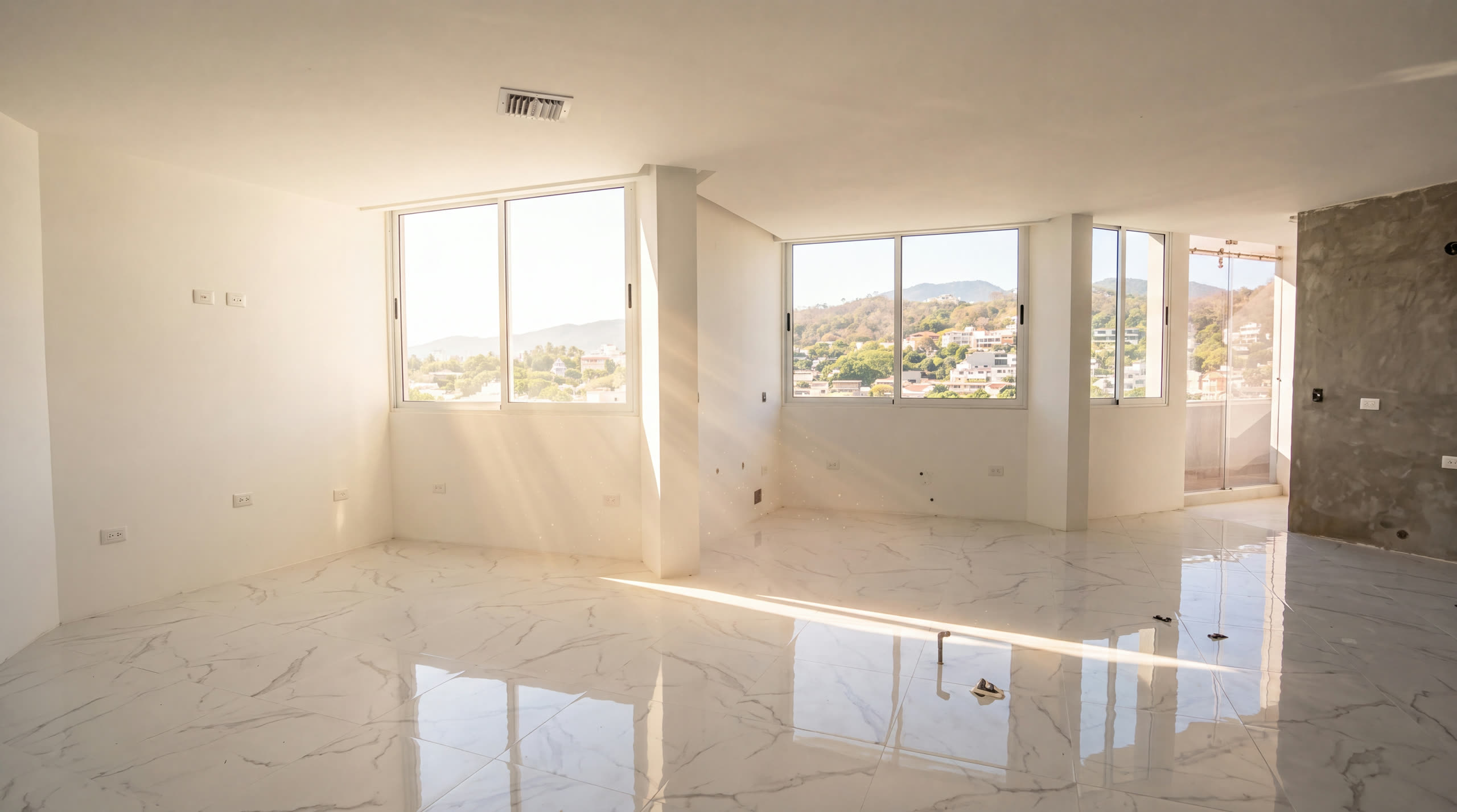 Recreación de la habitación a contraluz